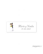 Wedding couple flowers sticker (1sheet = 68labels)