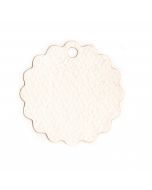 White flower tag Ø 4cm (price x28ps)