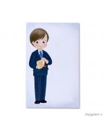 Card Communion boy and Bible, min 25pcs.