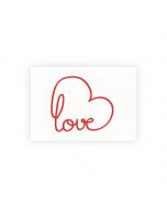 Pre-cut LOVE tag 5x3,4cm, 36pcs. x sheet