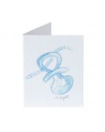 Carte livre sucette bleue, prix x 100pcs.