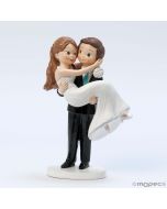 Figura pastel novia en brazos Pop&Fun 13,5 x 20cm