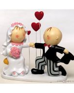 Figura pastel Pit & Pita 3 corazones 18cm.