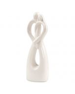 Figura porcelana decorativa novios fusión 6x19cm.