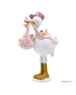 Figura pastel cigueña amorosa gemelas Pita 20cm
