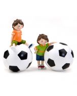 Figura pastel y hucha futbolista 20/15cm.(alto), min.2