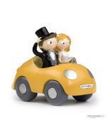 Figura pastel novios Pop & Fun en coche 16cm