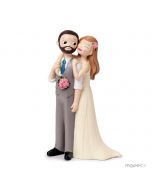 Centrotorta Pop&Fun sposo con gilet e barba, 21cm