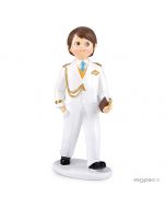 Figura para pastel Comunión Almirante blanco 17cm, min.2