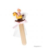 Wooden Pita horse bookmark + 3 dragees choc. SWEET PRICE