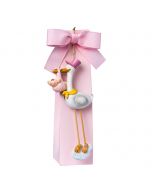 Pita on stork pink hat magnet 5 sugar-coated chocolats