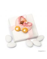 Pita pushchair magnet+ring with 5 sugar-coated chocolats