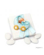 Pit pushchair magnet+ring with 5 sugar-coated chocolats