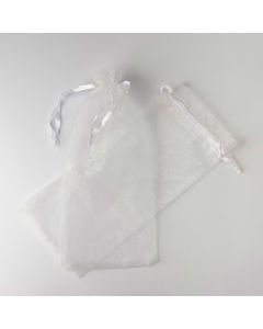 Bolsa organdí blanca 14,5x32cm., min.25
