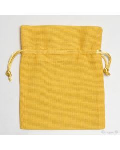 Sac coton grand jaune 15x23cm