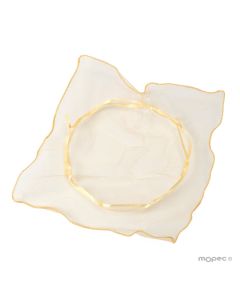 Pañuelo-bolsa cristal oro 23x23cm., min.8
