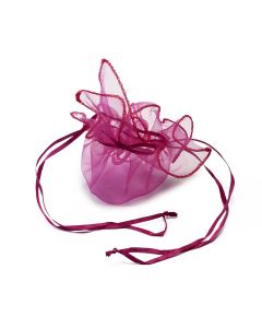 Pañuelo-bolsa cristal fucsia 23x23cm., min.24