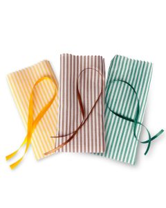 Bolsita vichy rayas 7x14cm, 24 unidades, varios colores disponibles