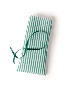 Bolsita vichy rayas verde 7x14cm, 24 unidades