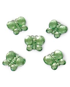 Pegatina mariposa cristal verde