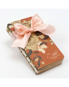Set 4 Quaderni a fiori assortimenti 9x17cm. decorato