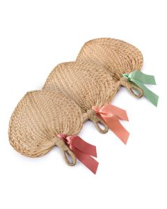 Paipay hoja de palma adornado salmón