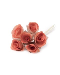 Ramito flor caprichosa marrón pomo de 6, min 12