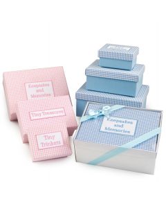 Set 3 boîtes souvenirs vichy  avec coffret cadeau
