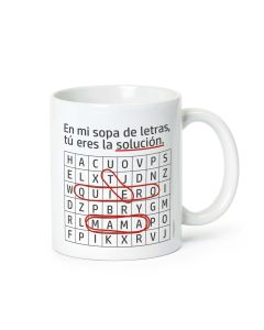 Taza cerámica crucigrama mama