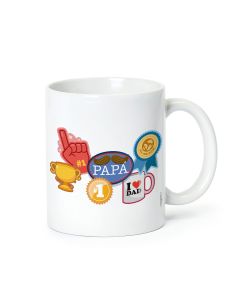 Taza cerámica emoticones Papa el millor