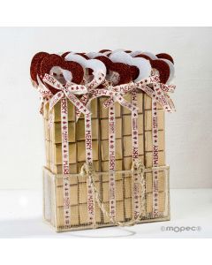 Exposant 35 cas 6napolitanas coeur de paillettes