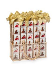 Présentoir 40 boîtes 6 chocolats de chiens de Noël