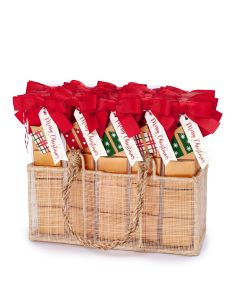 Expositor 30 cajas 4 napolitanas regalos madera M.Christmas