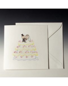 Invitación de boda Pit&Pita pastel con sobre