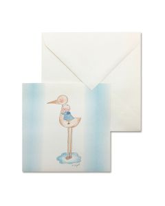 Participación Pit bebé azul en cigueña; sobre incluido