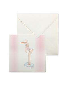 Participación Pita bebé rosa en cigueña, sobre incluido