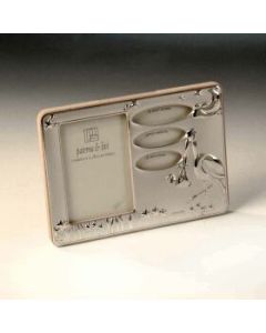 Marco recién nacido cigueña rosa 5,5x8,5cm