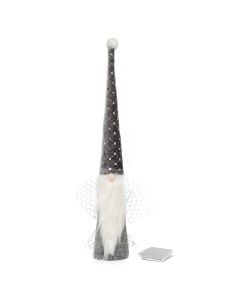 Gnomo gris y lentejuelas 32cm. 2napolitanas