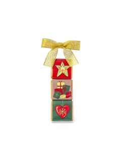 Estuche lazo oro 3 napolitanas Estrella, Regalos, Corazón