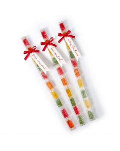 Tubo Navideño 10 Caramelos  BlandiFruit Jelly con tarjeta felicitación al Por Mayor