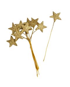 Stelle dorate brillantini mazzetto 10pz