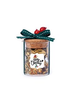 Tarro cristal navideño con tapa corcho 10 minifruits min 12