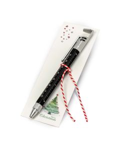 Segnalibro a forma di albero di Natale con penna multifunzio