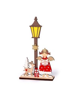 Figura Angelita y farola, altura 22,6cm