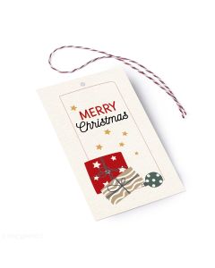 Gift card  Merry Christmas gifts with twine 