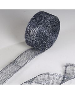 Ribbon sinamay 40mmx23m blue lurex