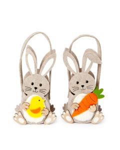 Cesto fieltro conejito Pascua 10,7x20x7cm.,min.2