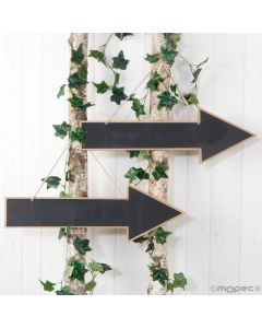 Ardoise suspendue (60x20x1cm) droite, craie inclus