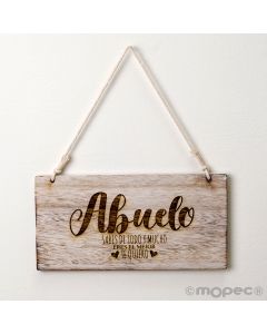 Cuadro madera Avi 22,5x11,5cm.