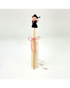 Lápiz madera Pita graduado 24cm. con 3 peladillas choc.